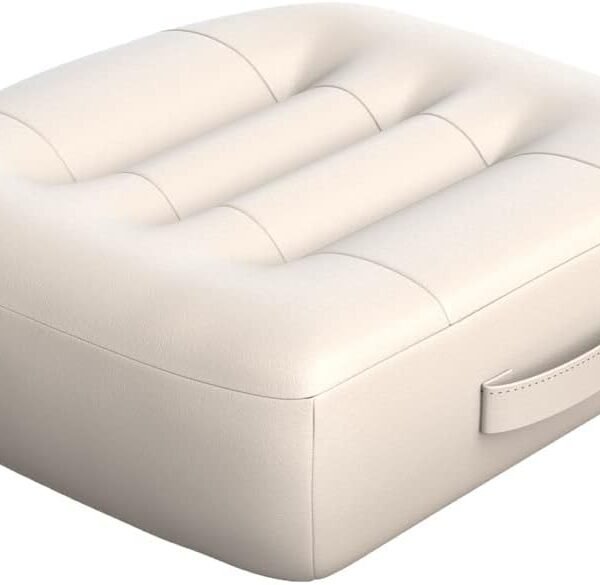 Adult Car Booster Seat Cushion/office chair cushion with Carry Handle Angle Lift Seat Cushion Imitation PU breathable fabric More comfortable and beautiful,for/car/office/wheelchair seat cushion/milky