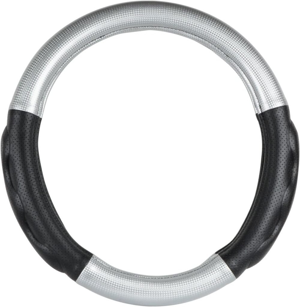 Car Steering Wheel Cover – Non-Slip Design, Comfortable Grip, Breathable, Durable, Full-Coverage, Universal Interior Accessory — Black (with Red Marker) — Standard Model