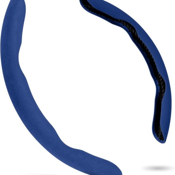 Steering Wheel Cover — Non-Slip Segmented Car Steering Wheel Cover, Unisex Style, Fits 99% of Vehicle Models (Blue — Standard Edition)