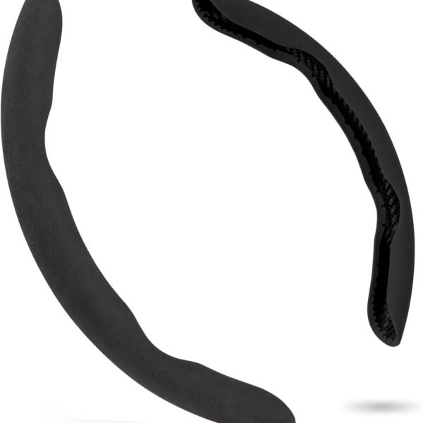 Steering Wheel Cover — Non-Slip Segmented Car Steering Wheel Cover, Unisex Style, Fits 99% of Vehicle Models (Black — Standard Edition)