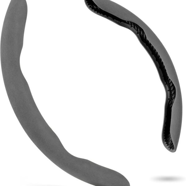 Steering Wheel Cover — Non-Slip Segmented Car Steering Wheel Cover, Unisex Style, Fits 99% of Vehicle Models (Gray – Standard Model)
