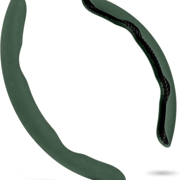 Steering Wheel Cover — Non-Slip Segmented Car Steering Wheel Cover, Unisex Style, Fits 99% of Vehicle Models (Dark Green — Standard Edition)