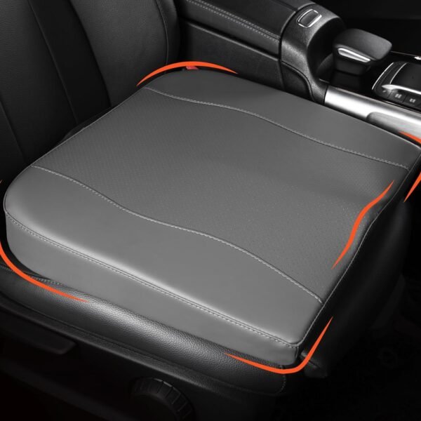 Car Seat Cushion, Comfort Memory Foam Car Cushions for Driving - Sciatica & Lower Back Pain Relief, Seat Cushion for Car Seat Driver, Office Chair, Wheelchair (Classic Grey)