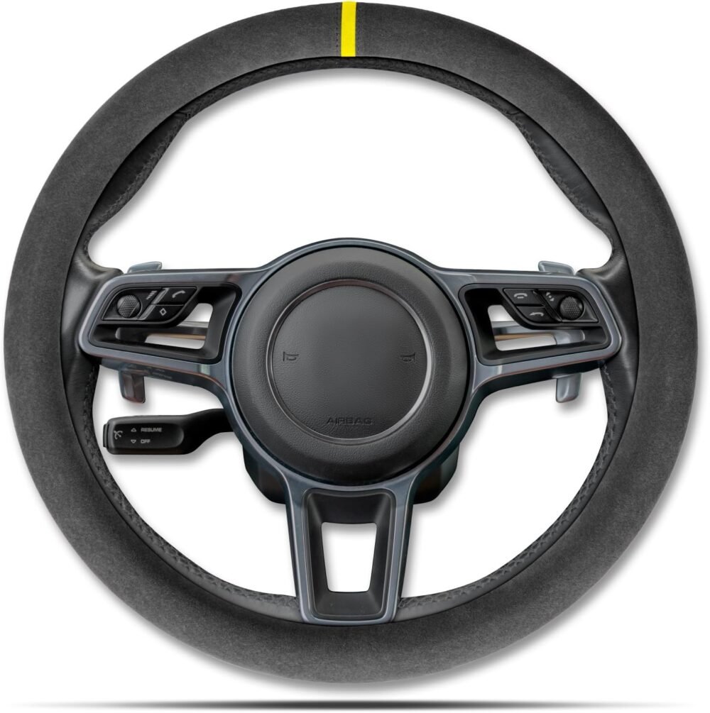 Car Steering Wheel Cover: Non-slip, Comfortable Grip, Breathable, Durable, Full-Coverage, Universal Car Interior Accessory — Pink — Standard Model