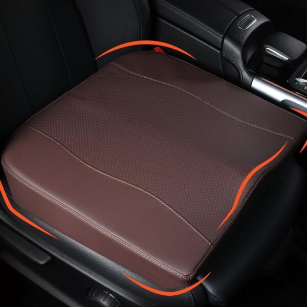 Car Seat Cushion, Comfort Memory Foam Car Cushions for Driving - Sciatica & Lower Back Pain Relief, Seat Cushion for Car Seat Driver, Office Chair, Wheelchair (Classic Brown)