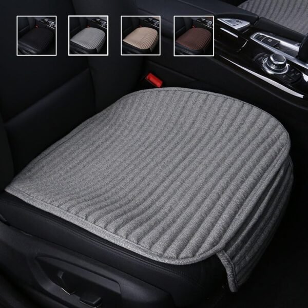 Gray Car Seat Covers,2 Pack Buckwheat Hulls Bottom Seat Covers for Cars,Universal Car Seat Cushion(2PC Gray Front Seat)